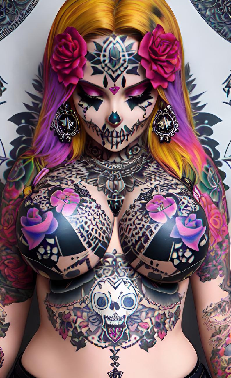 Skull Makeup Woman image 0