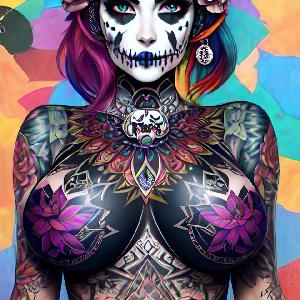 Skull Makeup Woman image 1