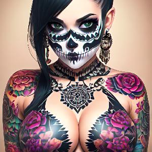 Skull Makeup Woman image 3