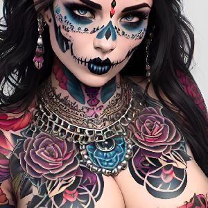 Skull Makeup Woman image 4