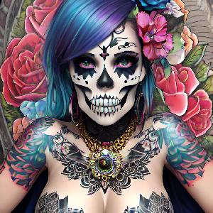 Skull Makeup Woman image 5