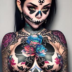 Skull Makeup Woman image 8