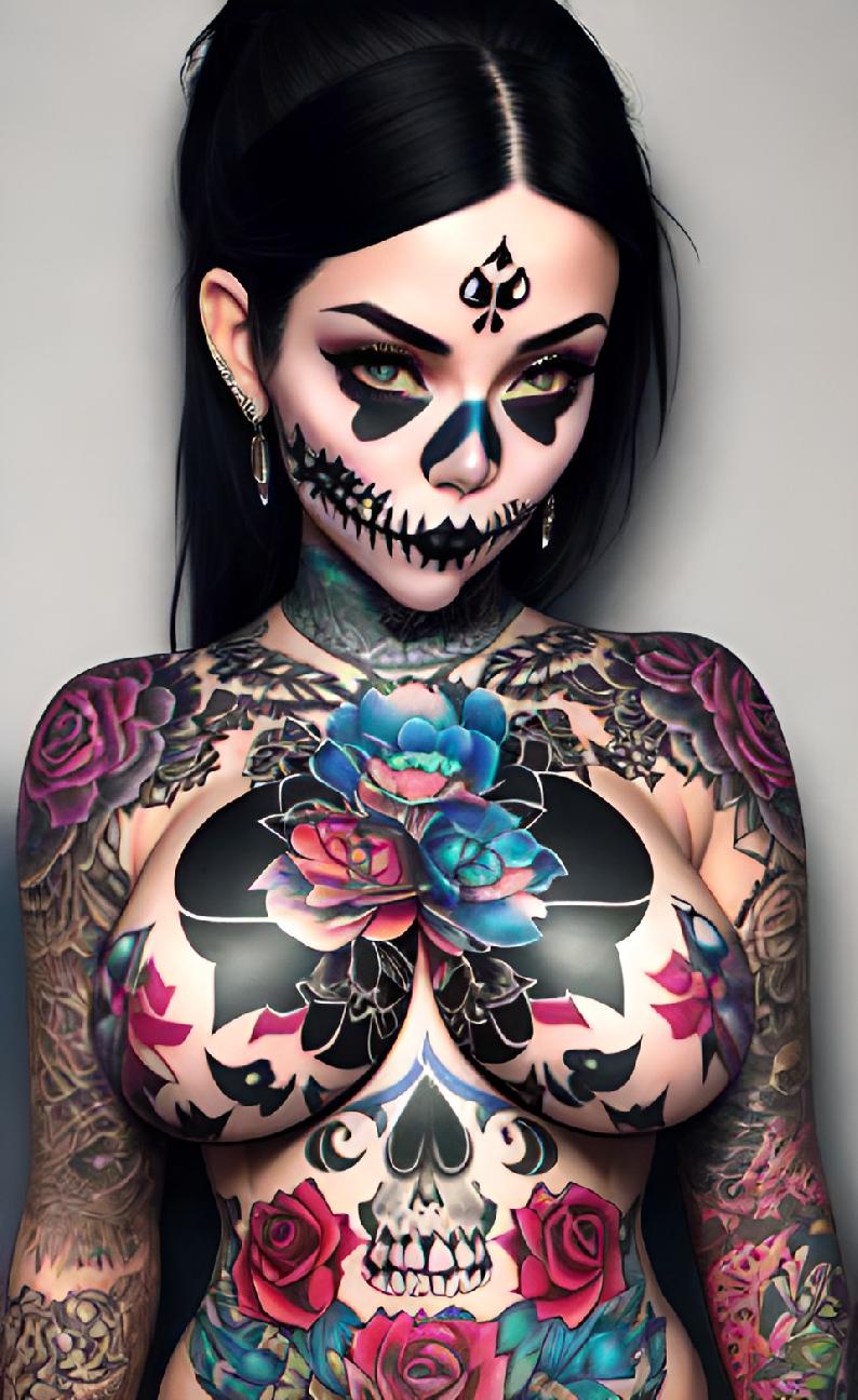 Skull Makeup Woman image 8