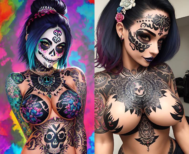 Skull Makeup Woman image 9