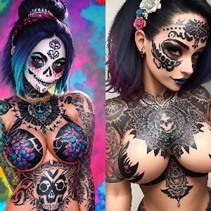 Skull Makeup Woman image 9