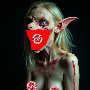 Milf Blonde Female TopLess Furious Demon Image image 0